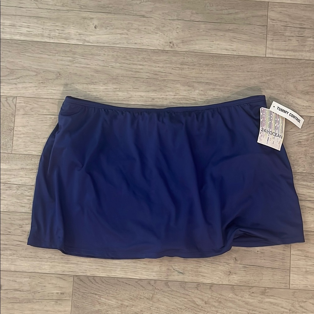 🎉 24th & ocean NWT bathing suit navy skort swim bottom xl